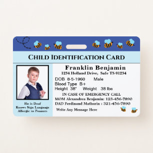 Children's Id Cards